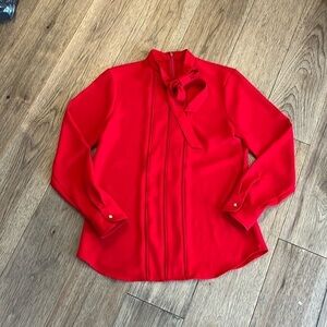 LAUREN RALPH LAUREN | red blouse, size 10P